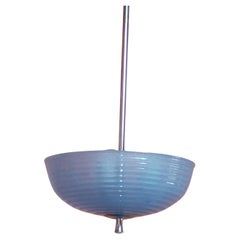 araña de cristal pulegoso azul claro de Barovier & Toso, Murano Italia