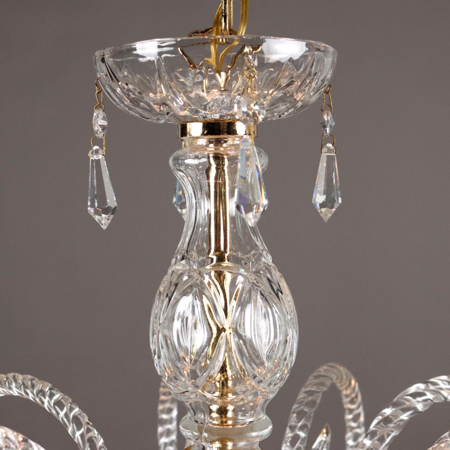 Italian Lampadario in Vetro Soffiato Italia XX Secolo For Sale