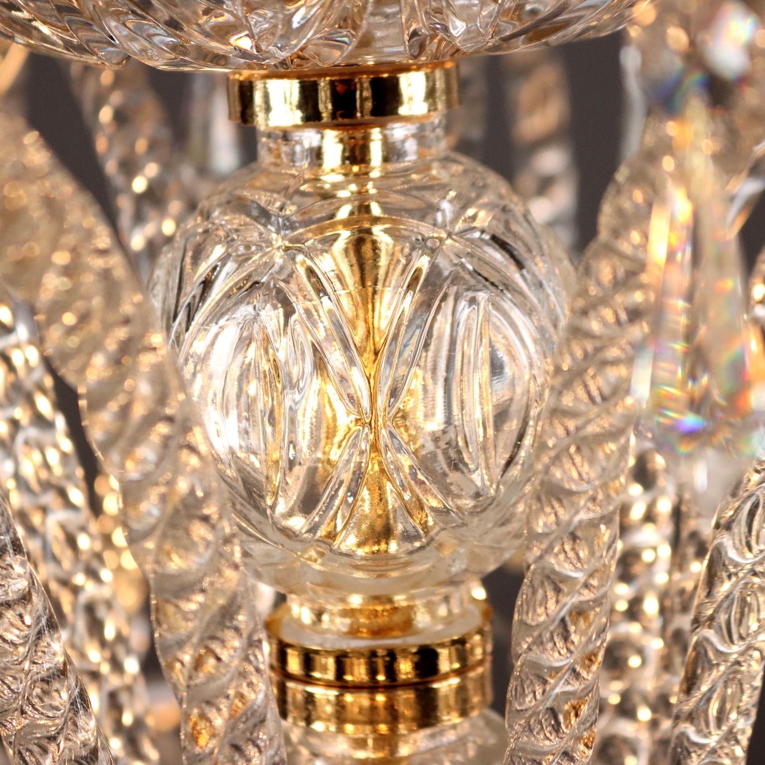 20th Century Lampadario in Vetro Soffiato Italia XX Secolo For Sale