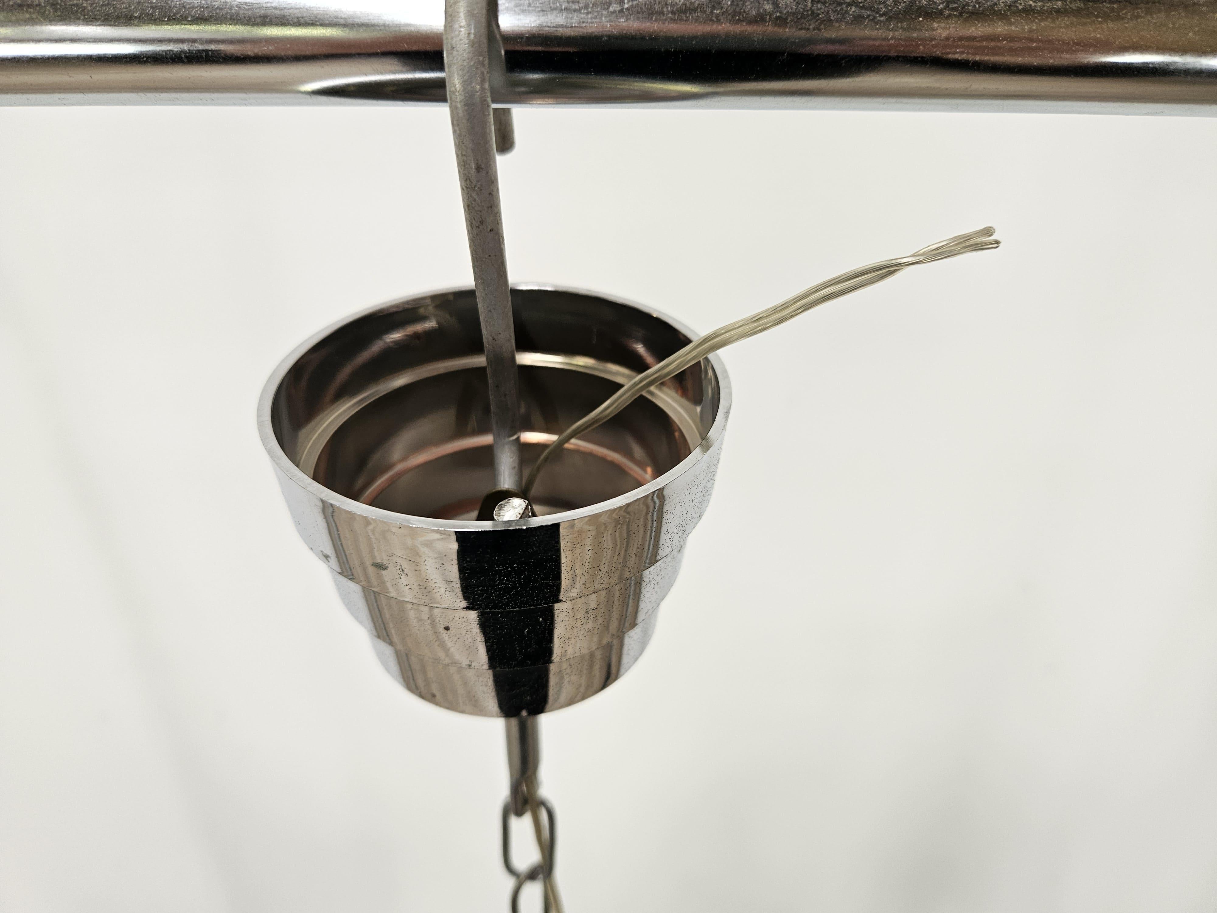 Lampadario italiano anni '60 in vetro di Murano attribuito a Mazzega in vendita 4