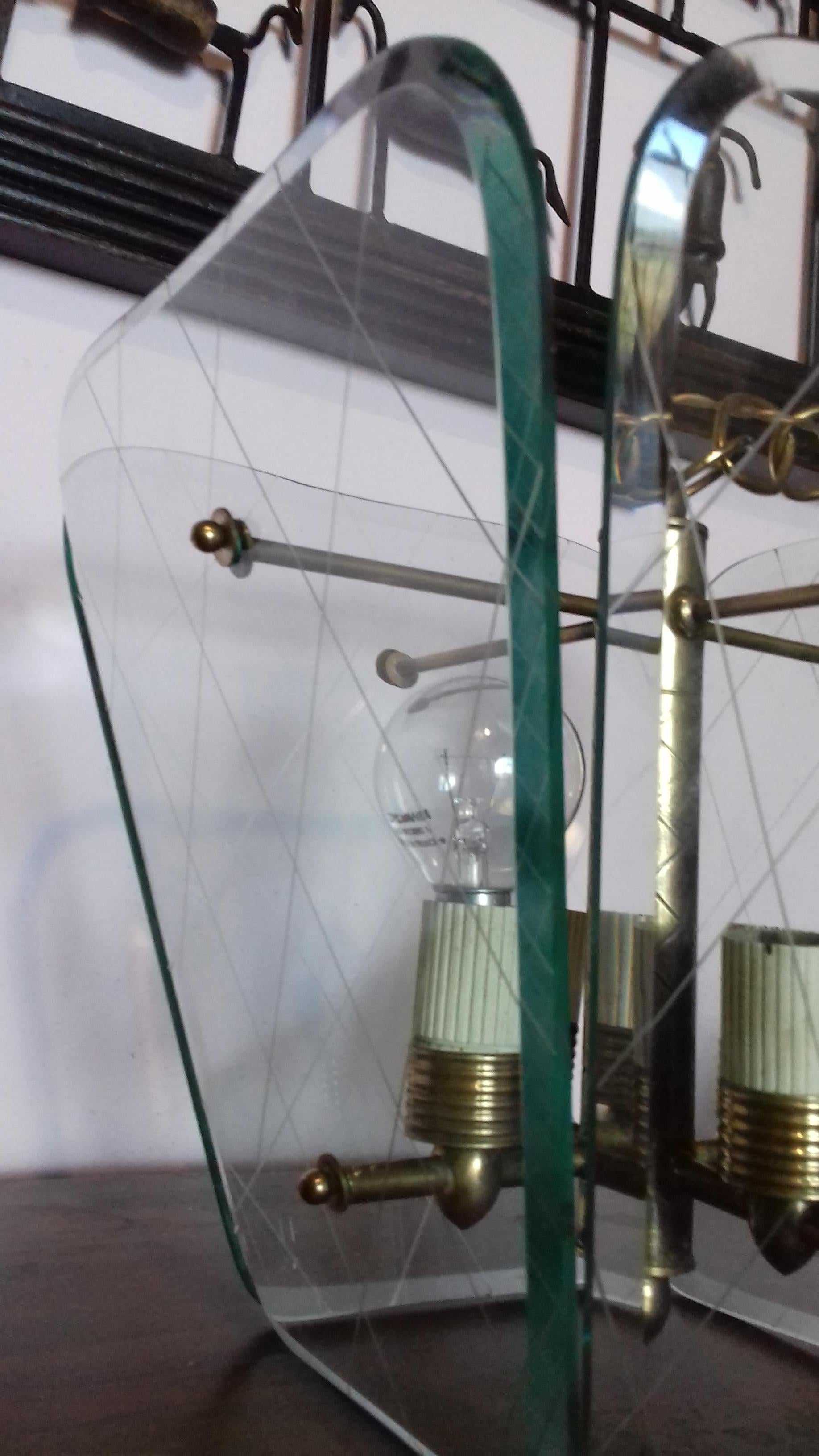 Italian chandelier attributed to Pietro Chiesa for Fontana Arte For Sale 2