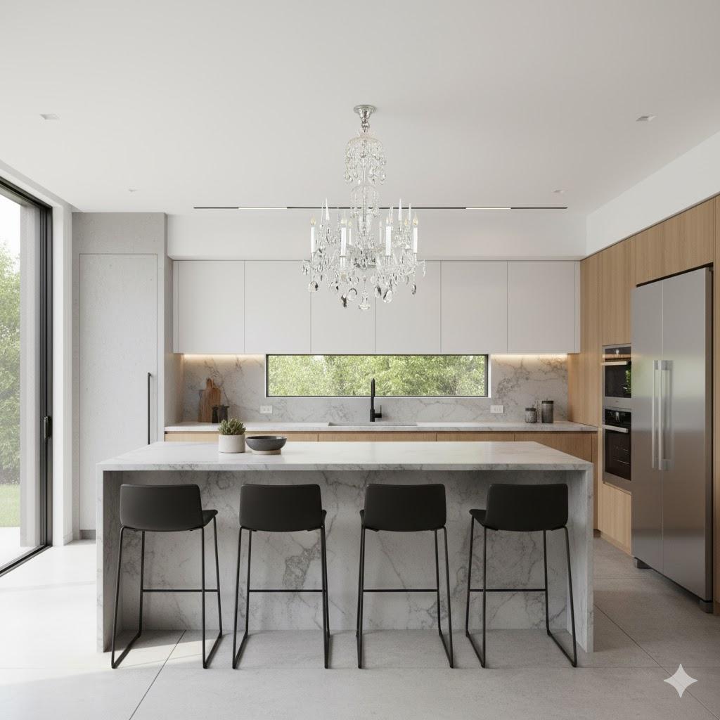 Lampadario Italiano in Cristallo Bohemia a Otto Luci 1950 en venta 3