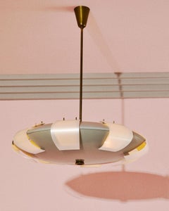 Chandelier mod. 12596, design Angelo Lelii for Arredoluce, Italy