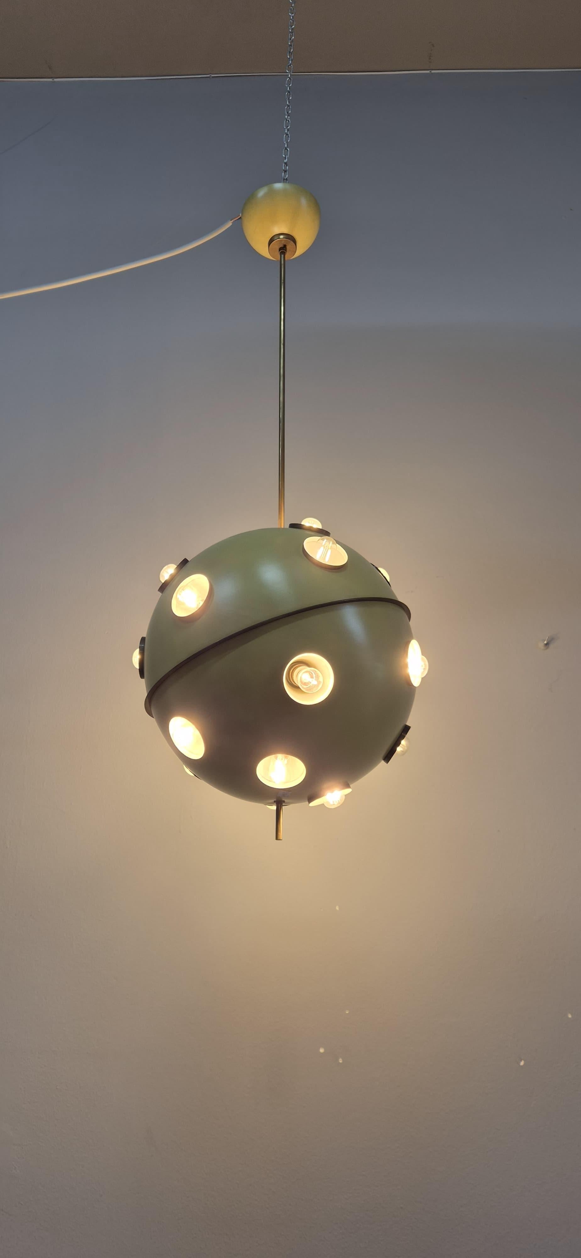 Italian Lampadario Modello 551 di Oscar Torlasco per Lumi in vendita