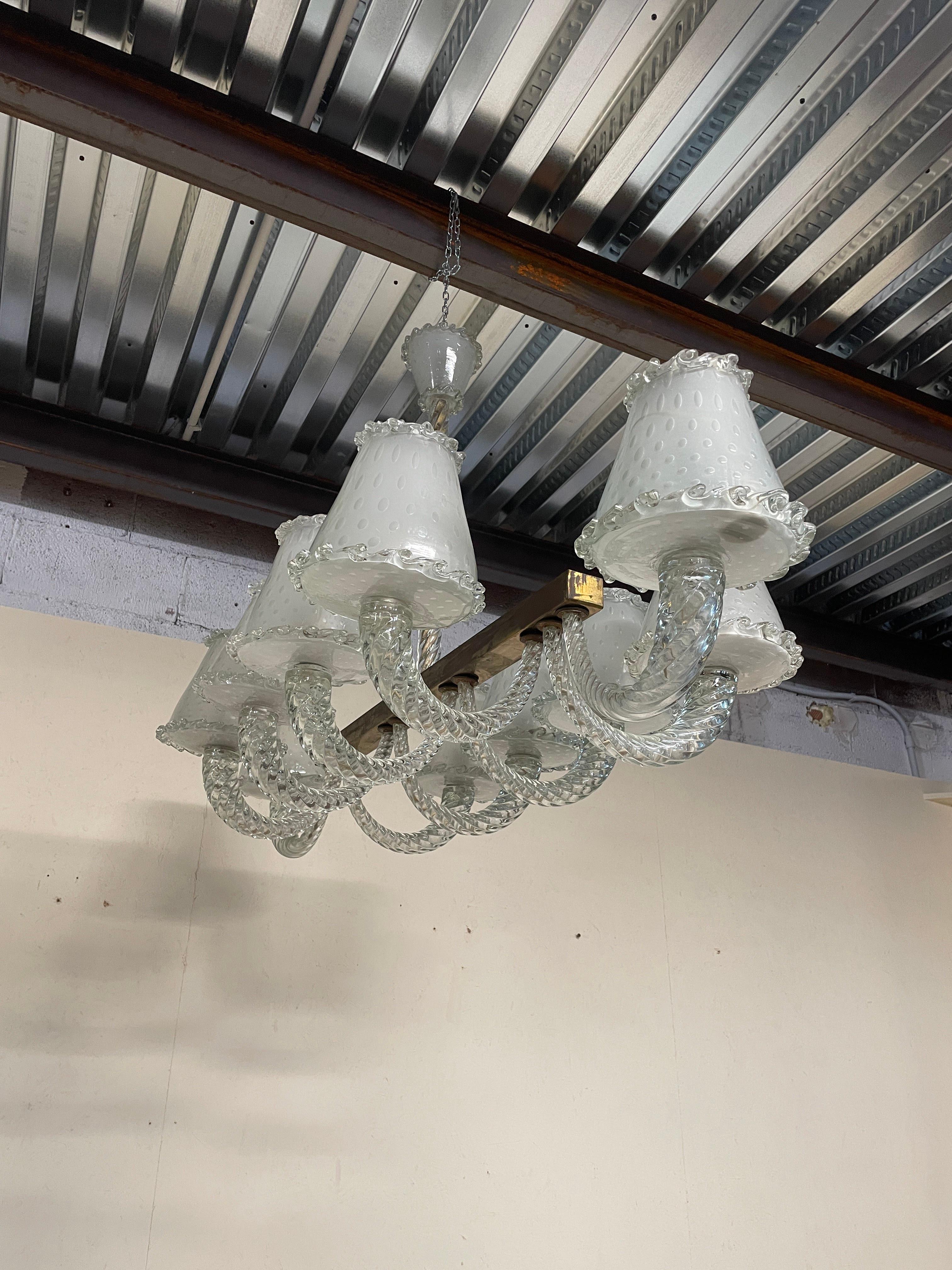 Lampadario monumentale Seguso anni '30 in vendita 3