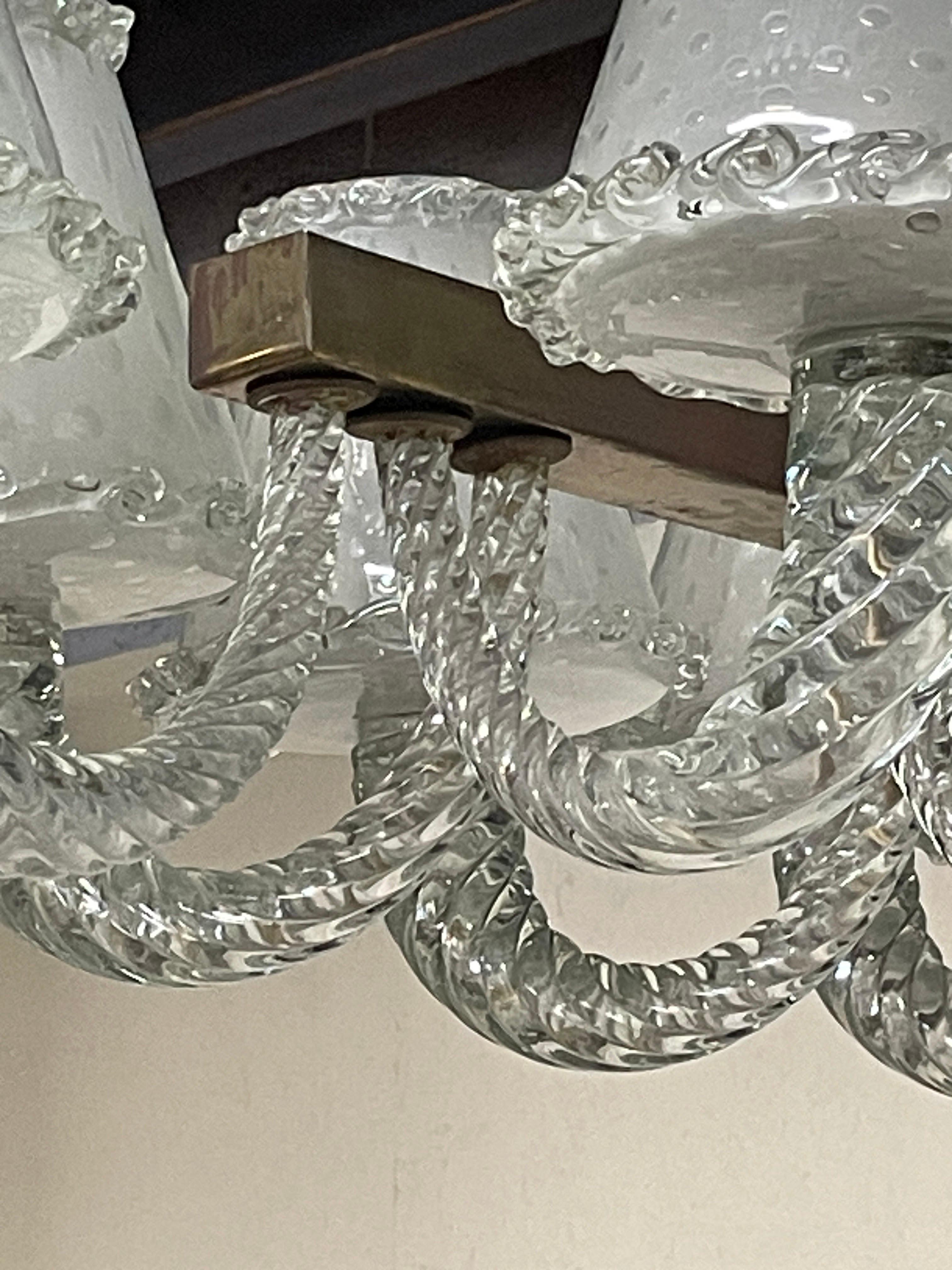Lampadario monumentale Seguso anni '30 in vendita 7