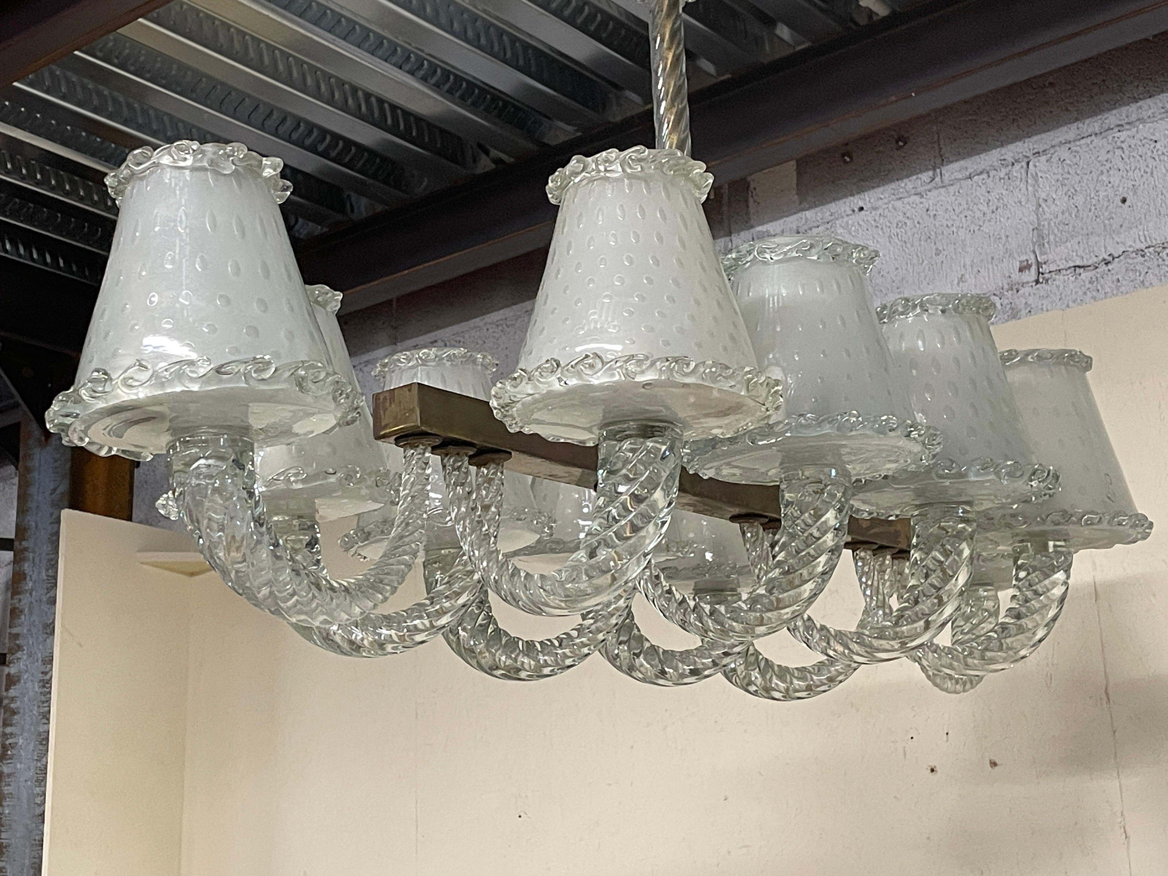 Lampadario monumentale Seguso anni '30 in vendita 9