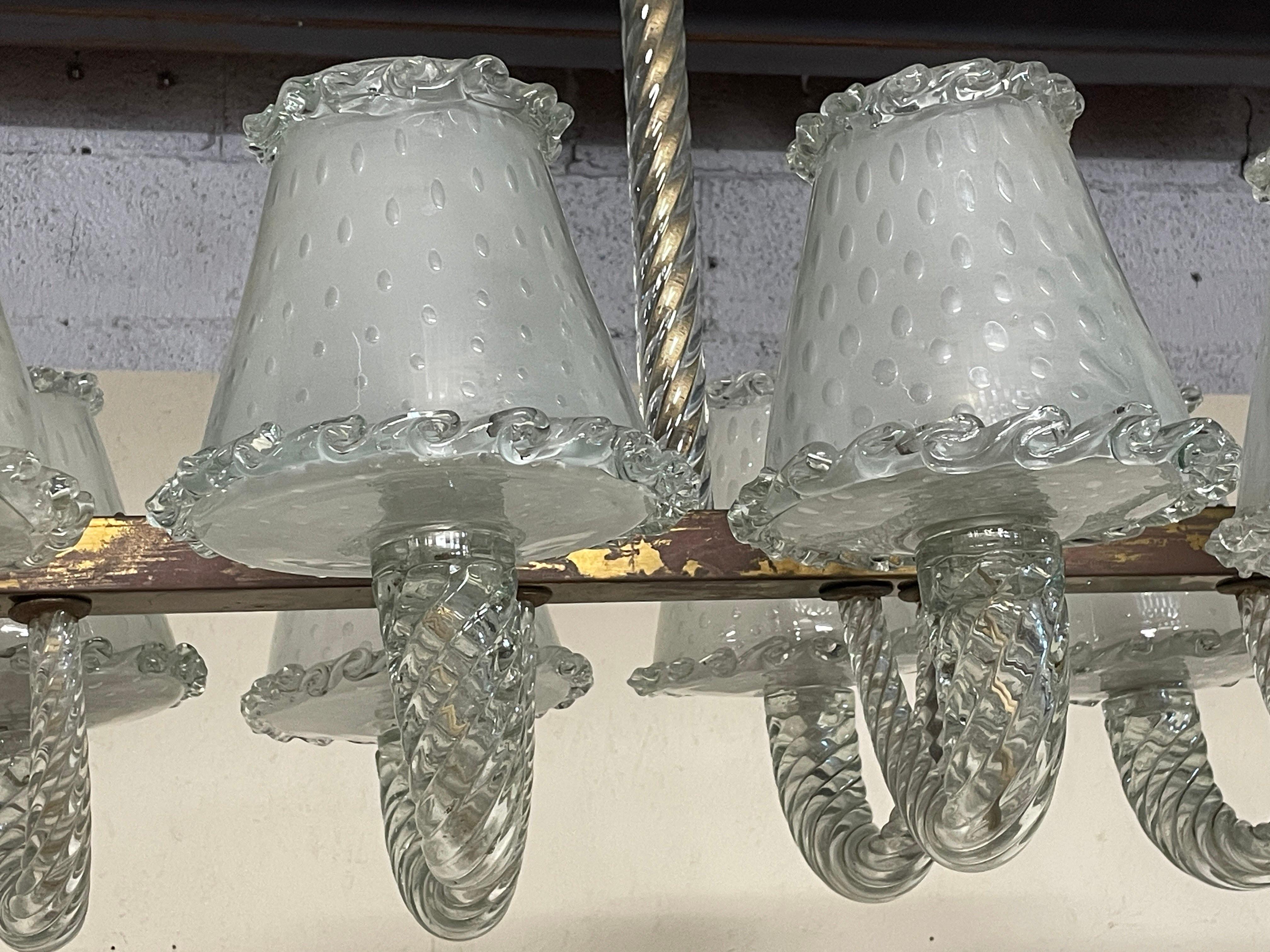 Lampadario monumentale Seguso anni '30 in vendita 11