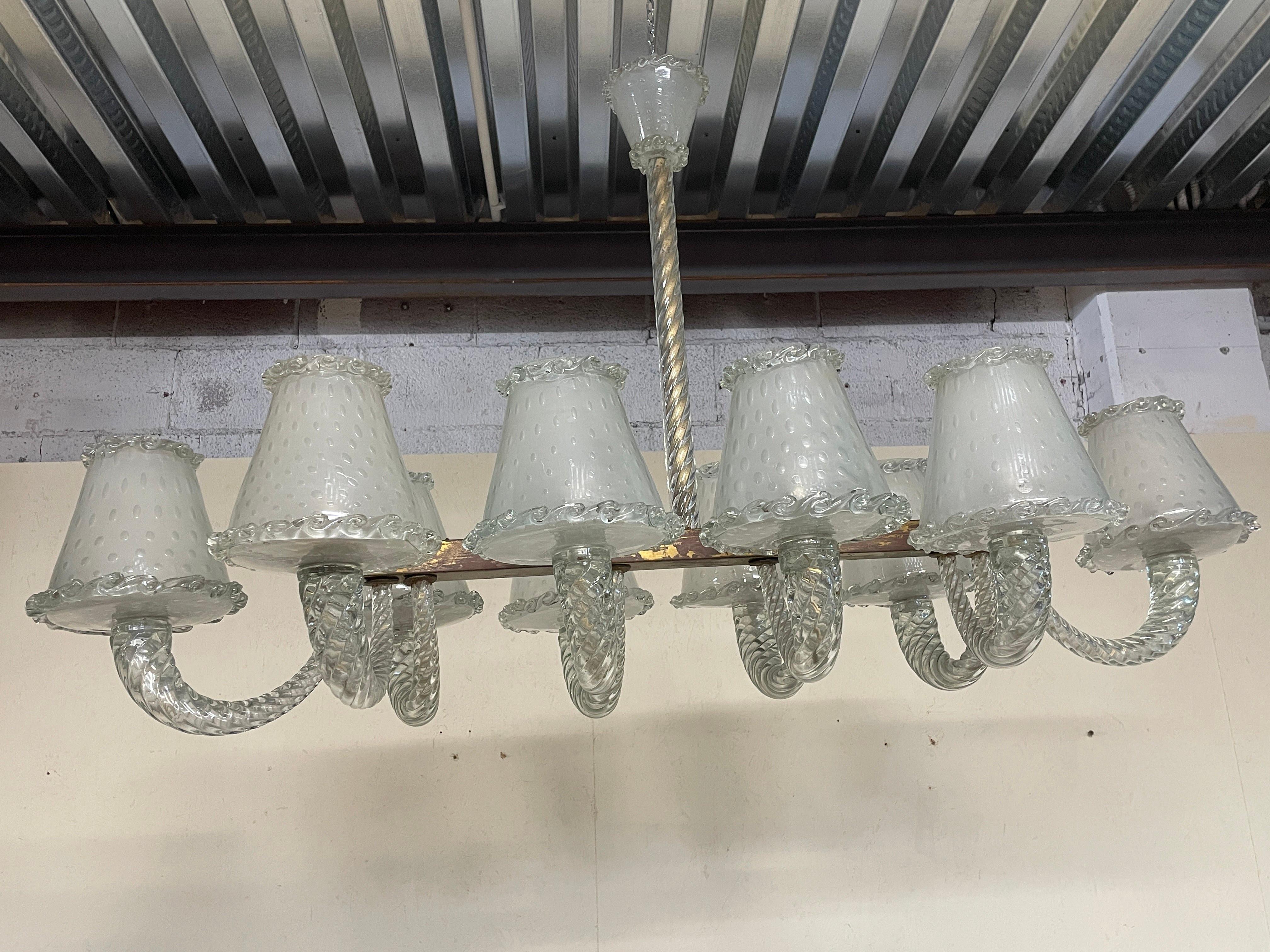 Lampadario monumentale Seguso anni '30 in vendita 12