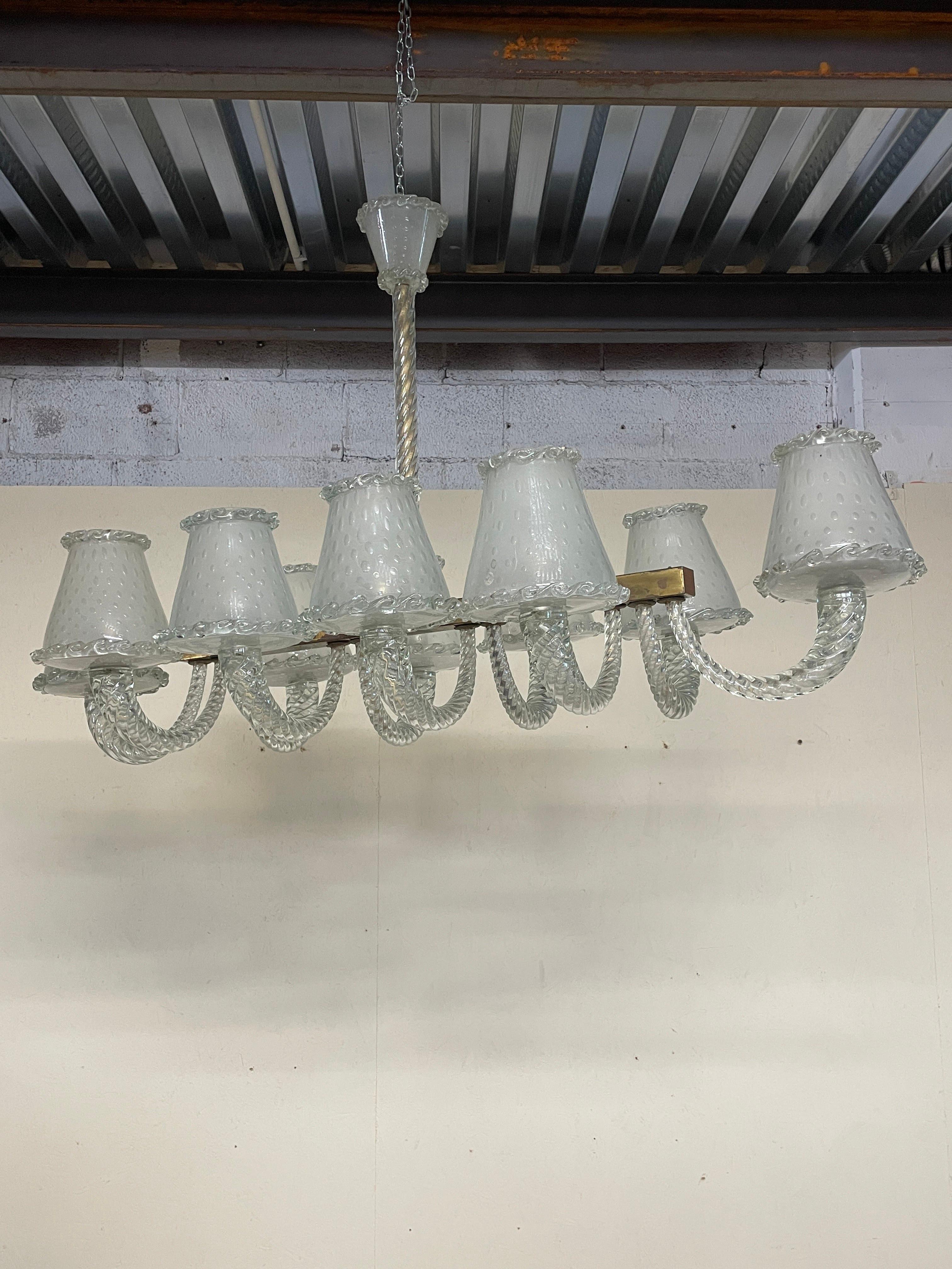 Lampadario monumentale Seguso anni '30 in vendita 13