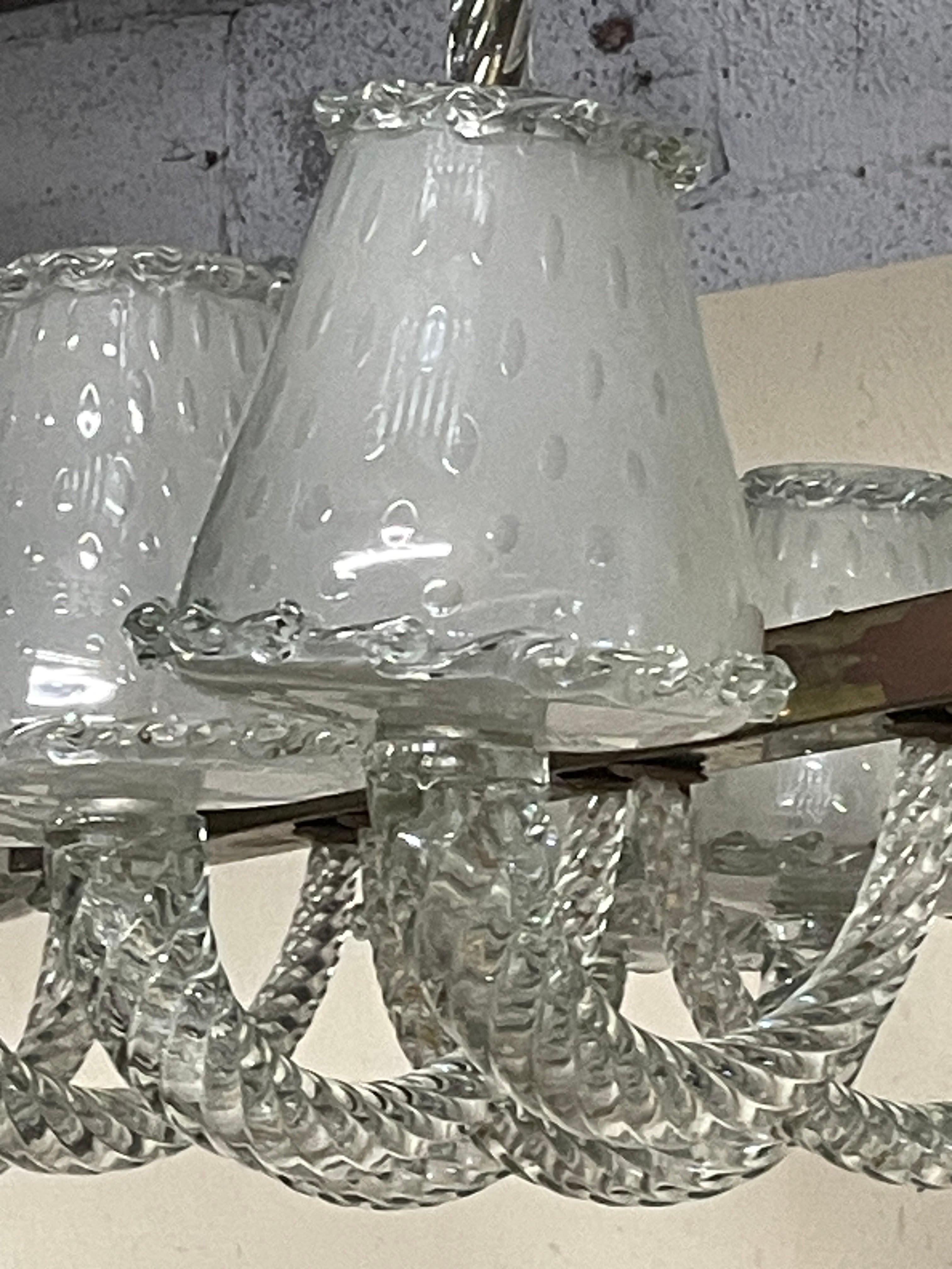 Mid-20th Century Lampadario monumentale Seguso anni '30 in vendita