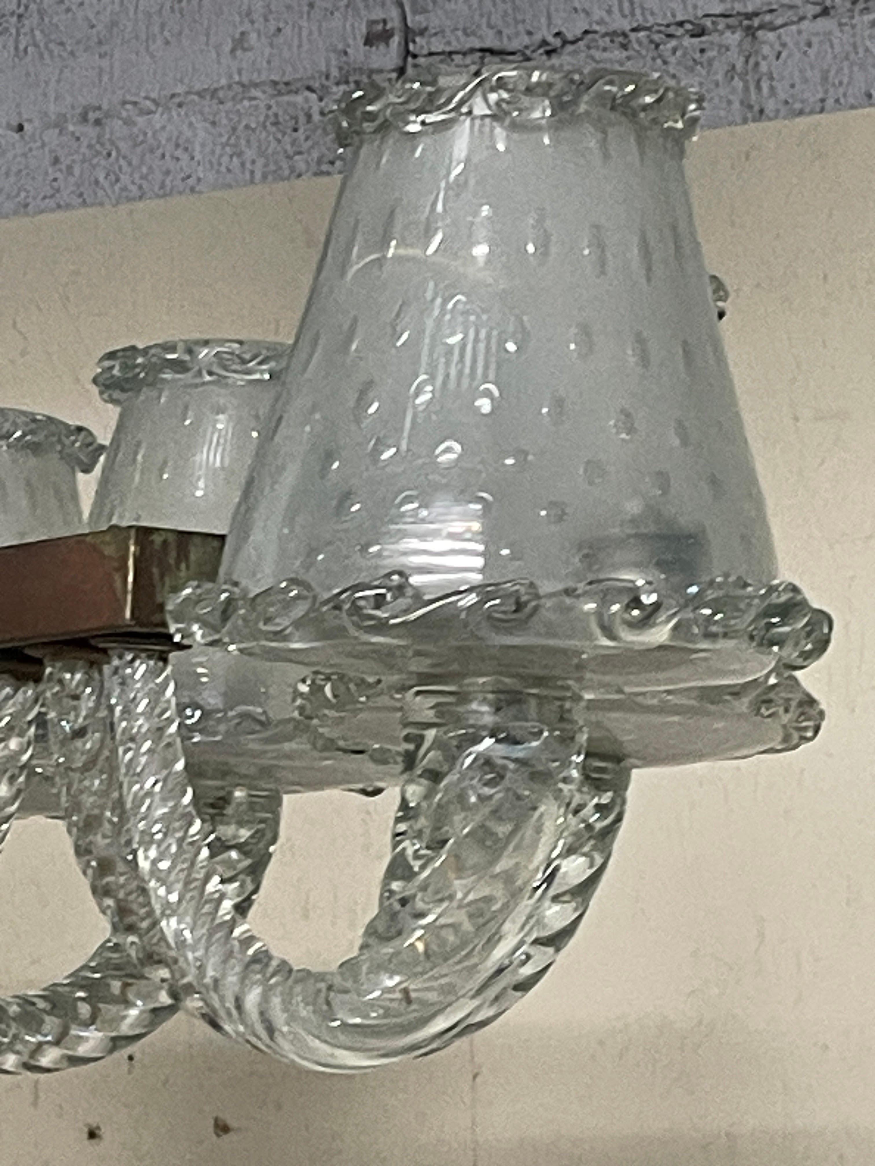 Metallo Lampadario monumentale Seguso anni '30 in vendita