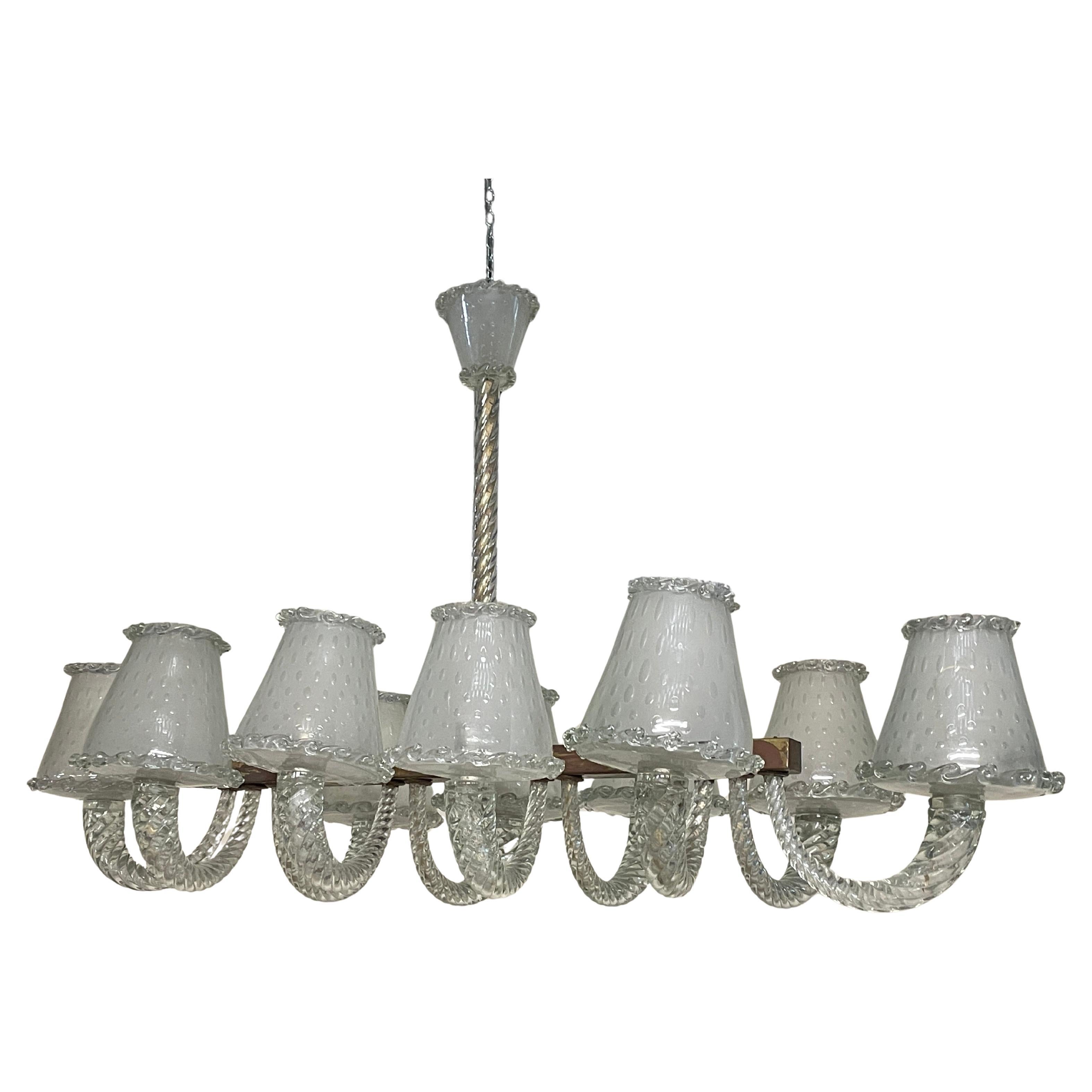 Lampadario monumentale Seguso anni '30 in vendita