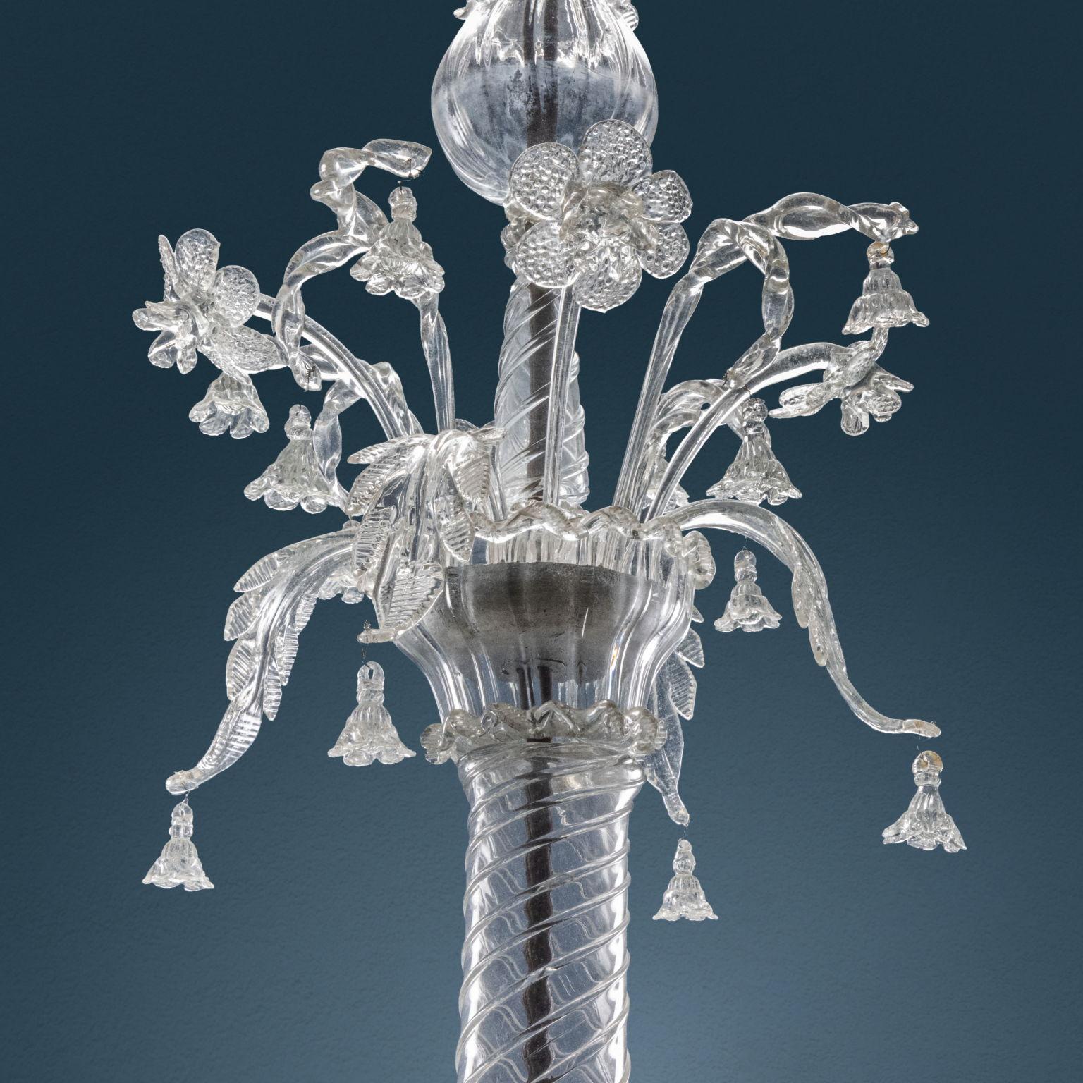Italiano Lampadario Murano “a Colonna” Venezia Fine XVIII Secolo in vendita