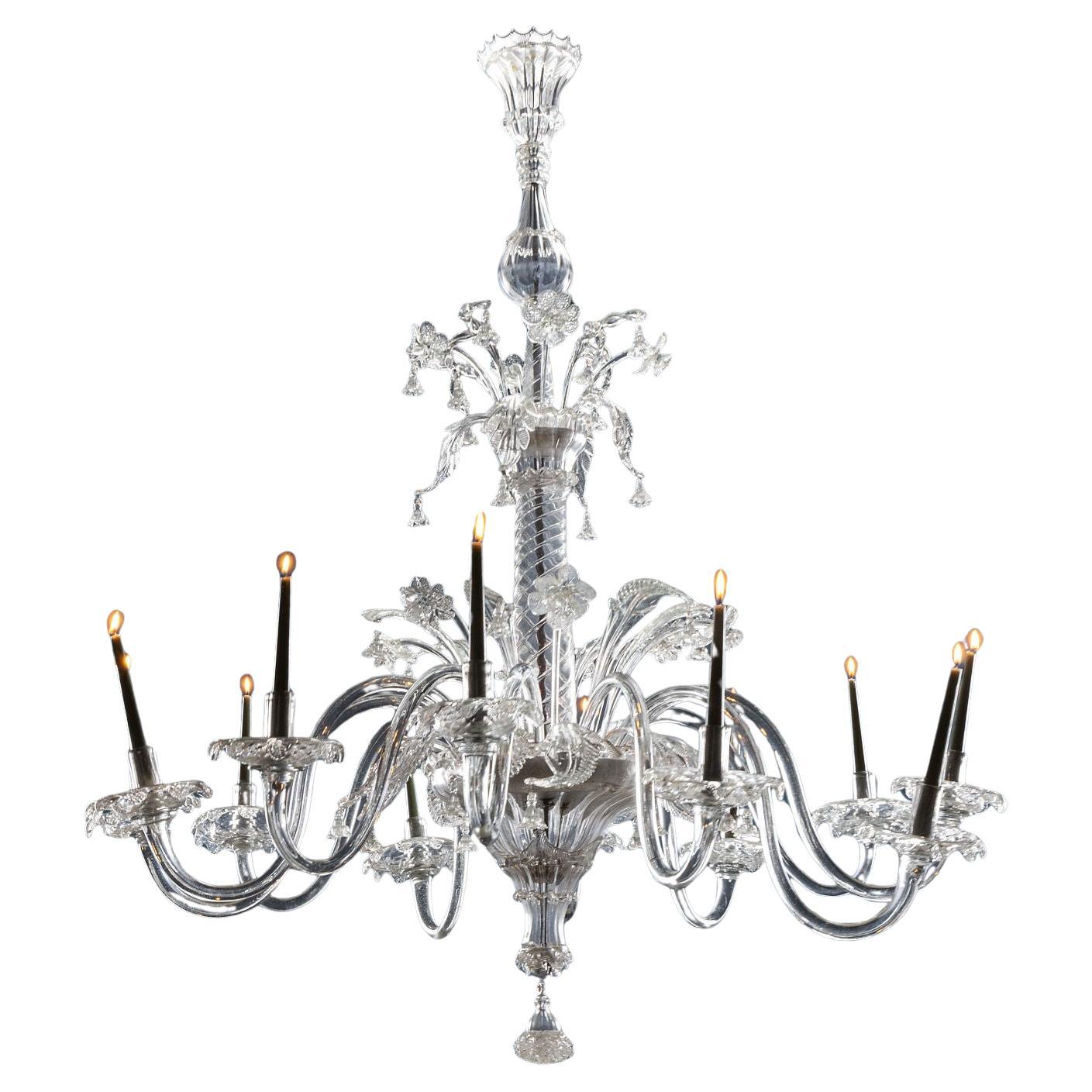 Lampadario Murano “a Colonna” Venezia Fine XVIII Secolo