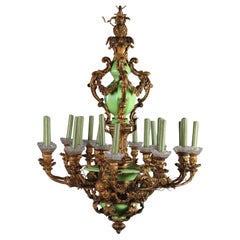 Napoleon III Chandelier in Gilded Bronze France Third Quarter 19th Century
