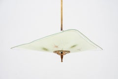 Kronleuchter im Stil von Pietro Chiesa für Fontana Arte, 1940er Jahre