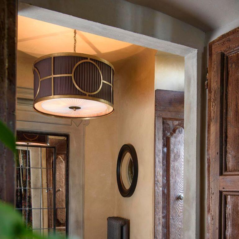 Lampadario Novecento con paralume placcato In condizioni Nuovo in vendita a Firenze, FI