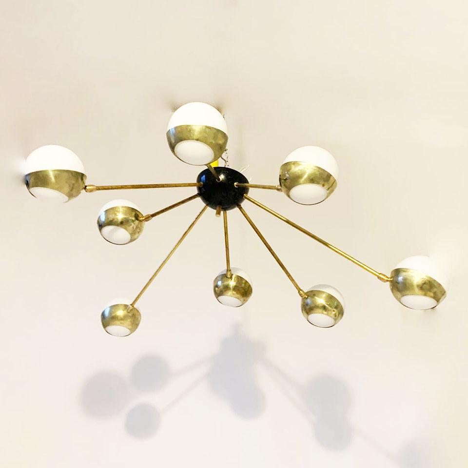 Brass and Glass Chandelier Stilnovo Style -Design-

Materials: Brass, Glass, Metal

Condition: Perfect, undamaged and working 

Measurements: Width Cm 100 Height Cm 50

 

Stilnovo Style Brass and Glass Chandelier -Design-

Materials: Brass, Glass,