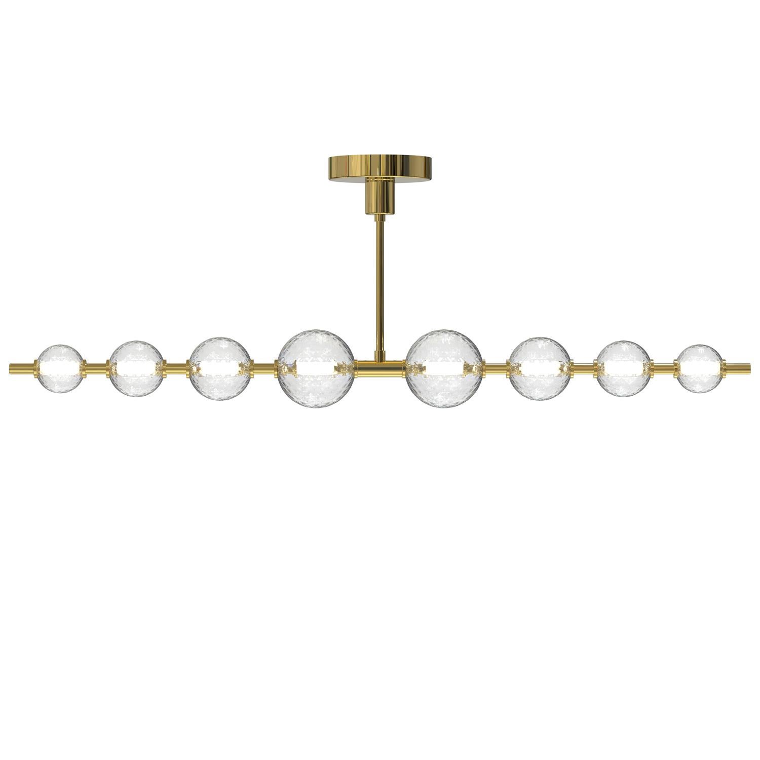 Lampadario Pendente in Vetro di Murano CARAVAGGIO – Stile Contemporaneo a Sfere in vendita 4