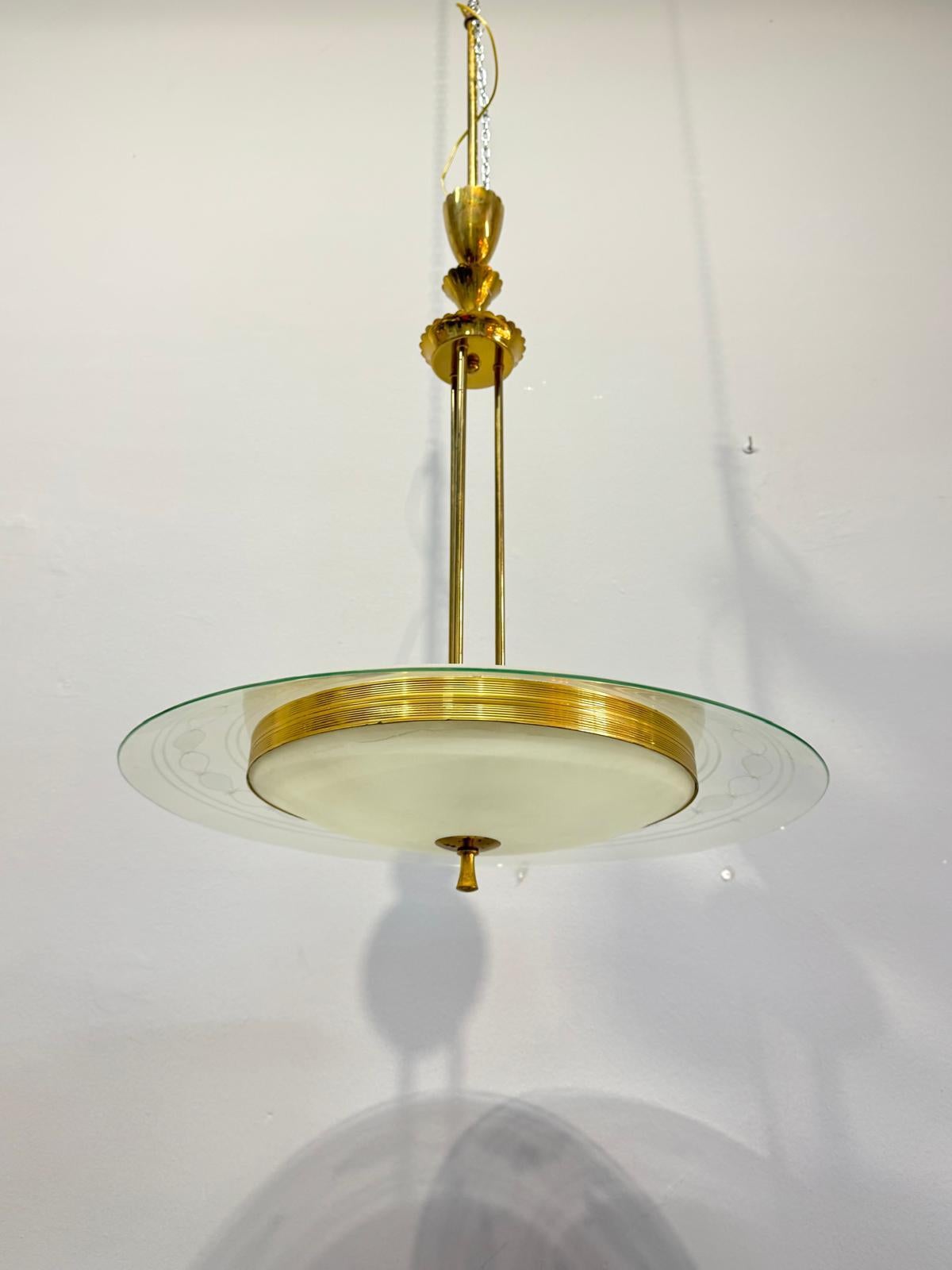 Italian Lampadario Pietro Chiesa, anni '50 in vendita