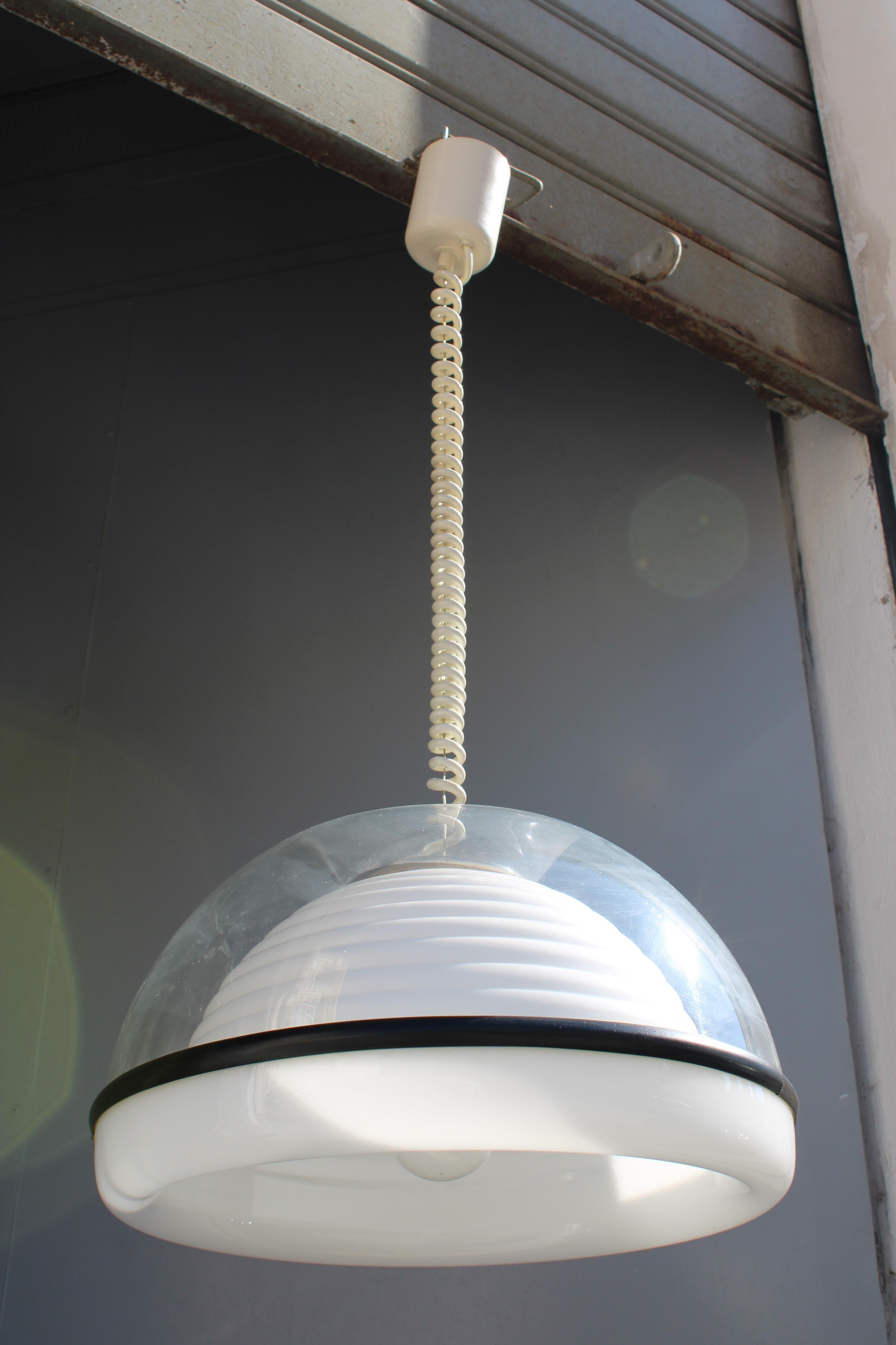 Pop Art 1970 lustre italien en plastique Sottsass Style Molin en vente 1