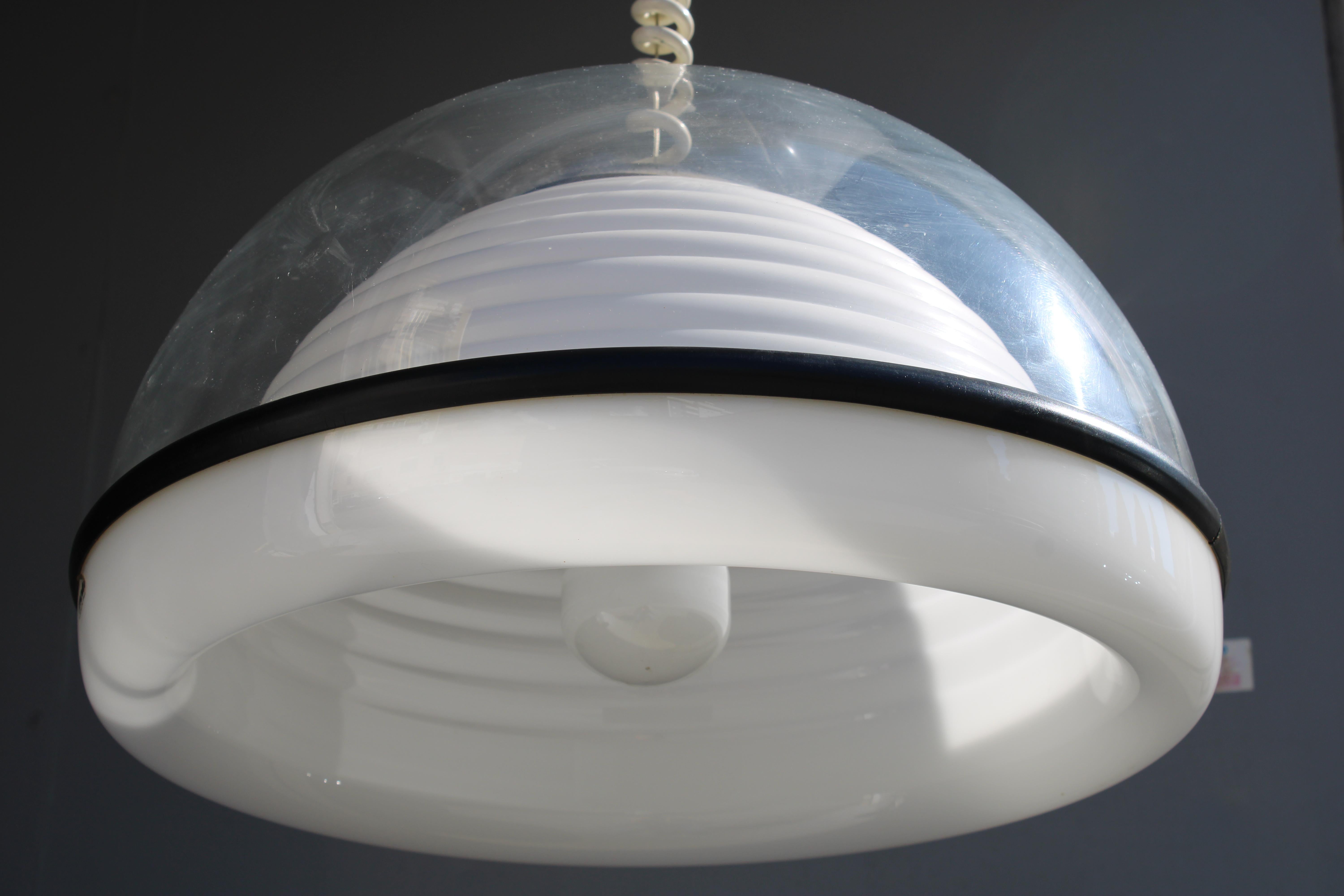 Pop Art 1970 lustre italien en plastique Sottsass Style Molin en vente 2