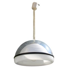 Lampadario Pop Art 1970 Italiano Calotta in plastica Sottsass Style Molin