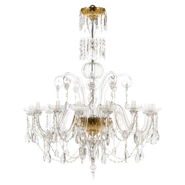 Reggia 12-light chandelier with with with crystal frame
