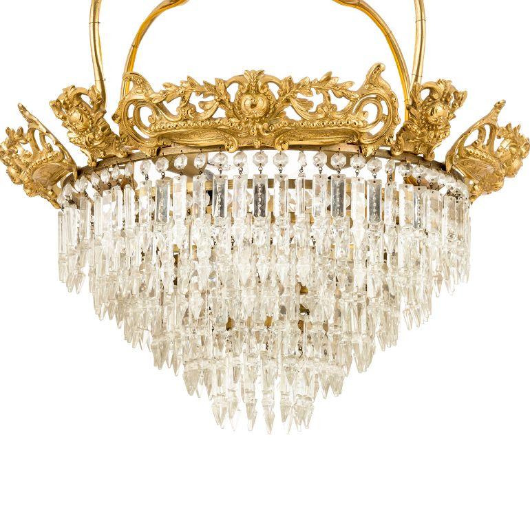Lámpara Reggia con prismas de cristal en Nuevo estado para la venta en Firenze, FI