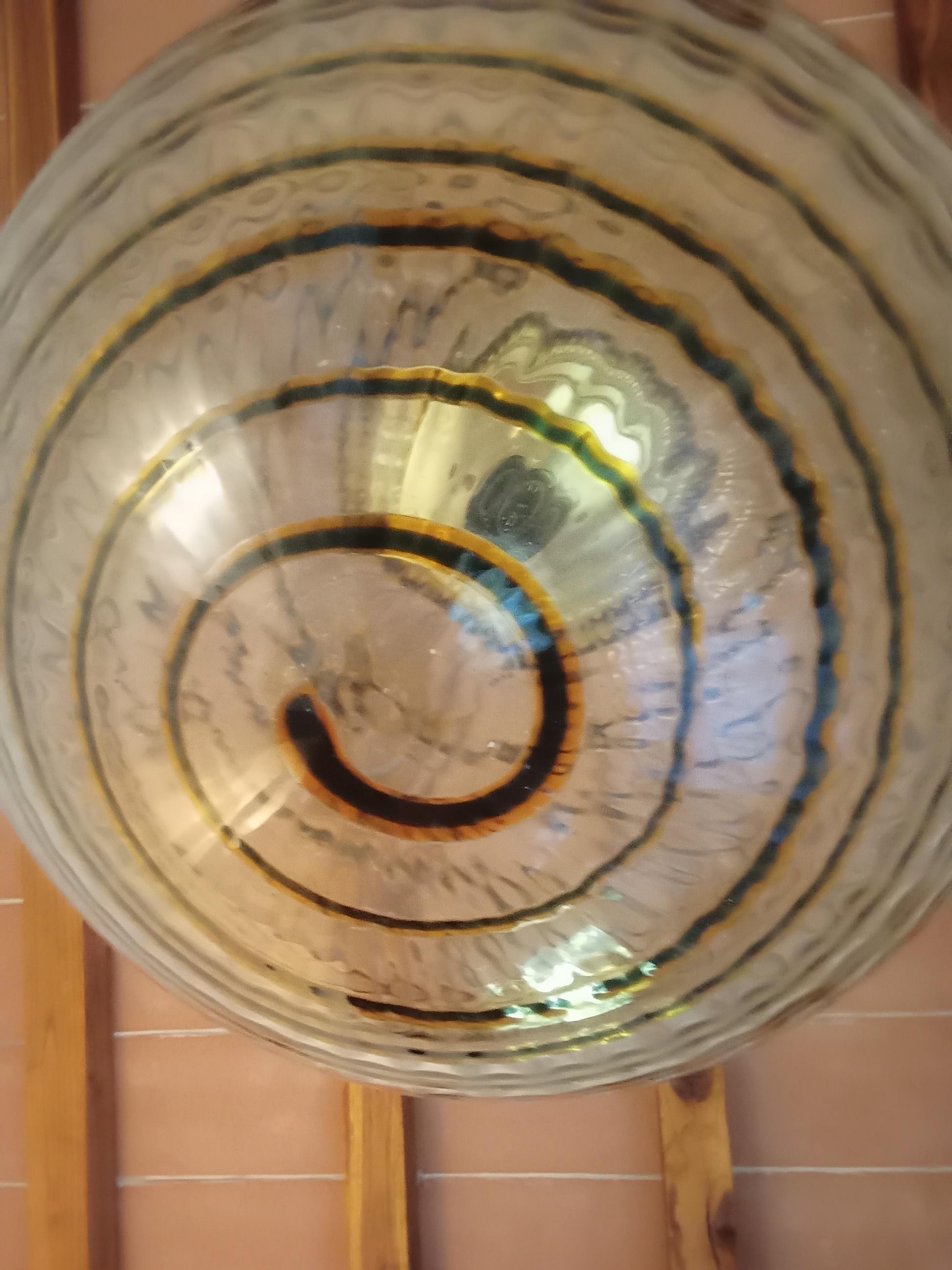 Vetro di Murano Lampadario rotondo di Targetti Sankey, Italia anni’60. in vendita