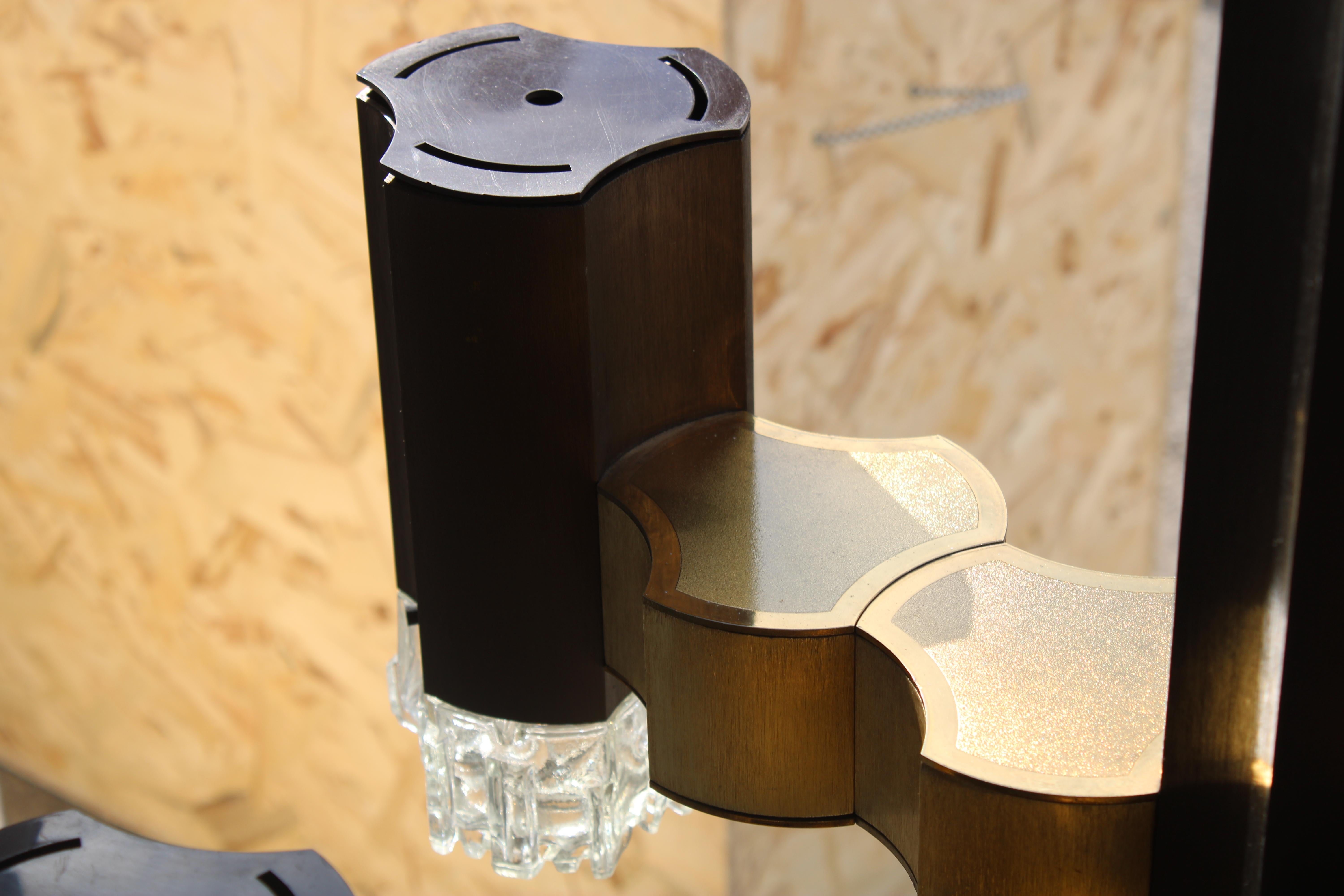 Lampe Sciolari décorative en aluminium, plexiglas et verre 1970 Italie en vente 7