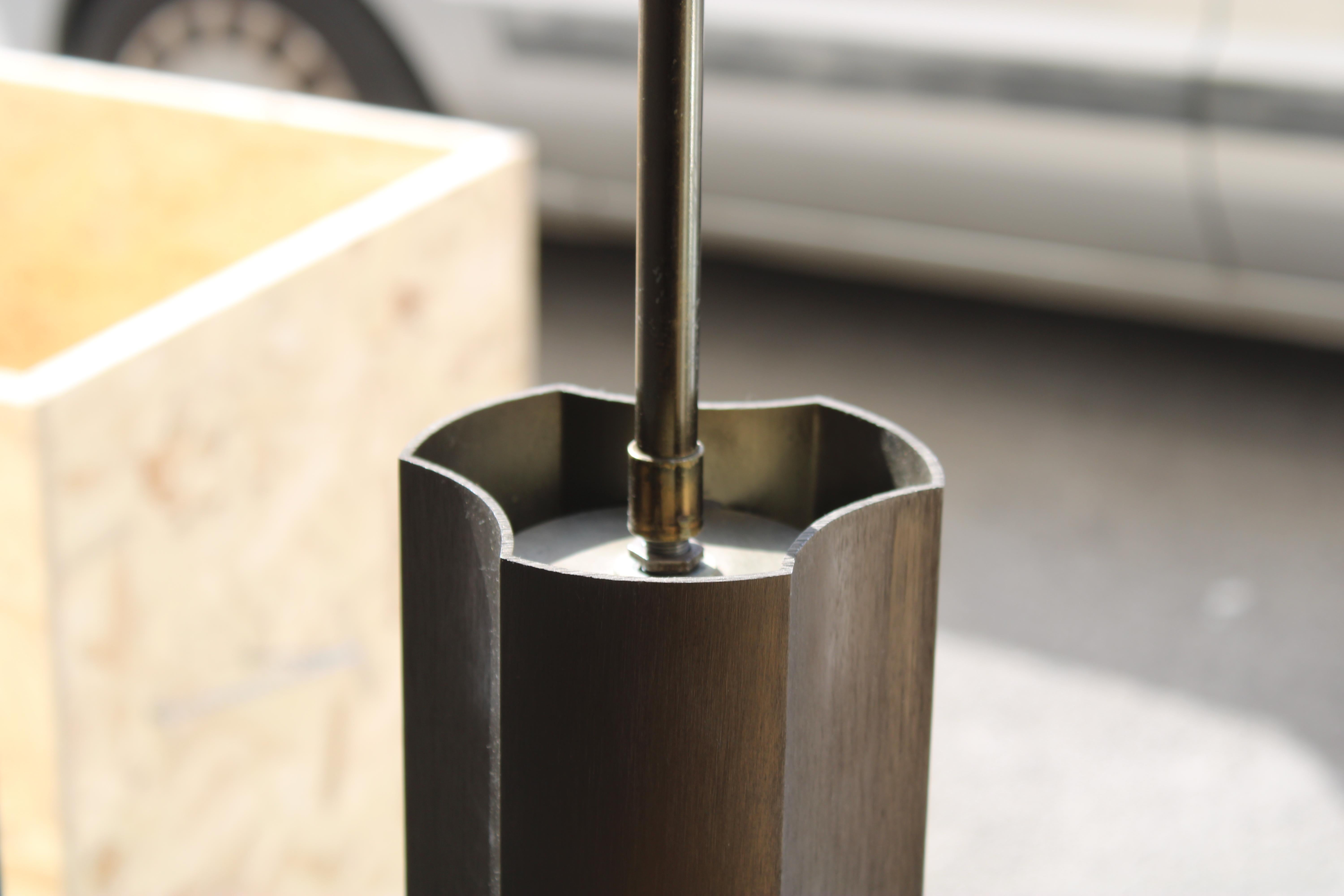 Lampe Sciolari décorative en aluminium, plexiglas et verre 1970 Italie en vente 8