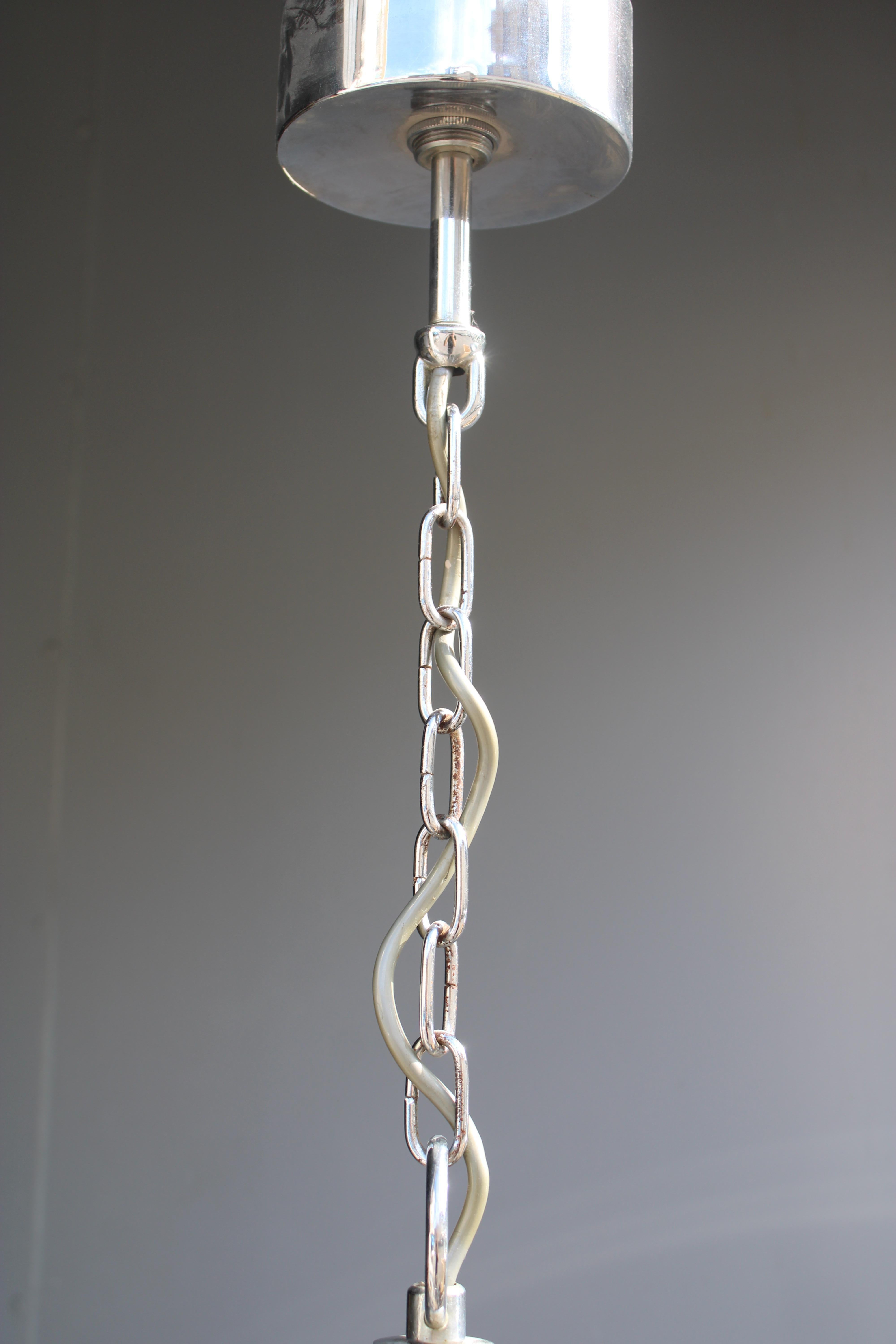 Lampadario Sciolari in Acciaio e Plexiglass 1970 Italia Minimalista Design en venta 9