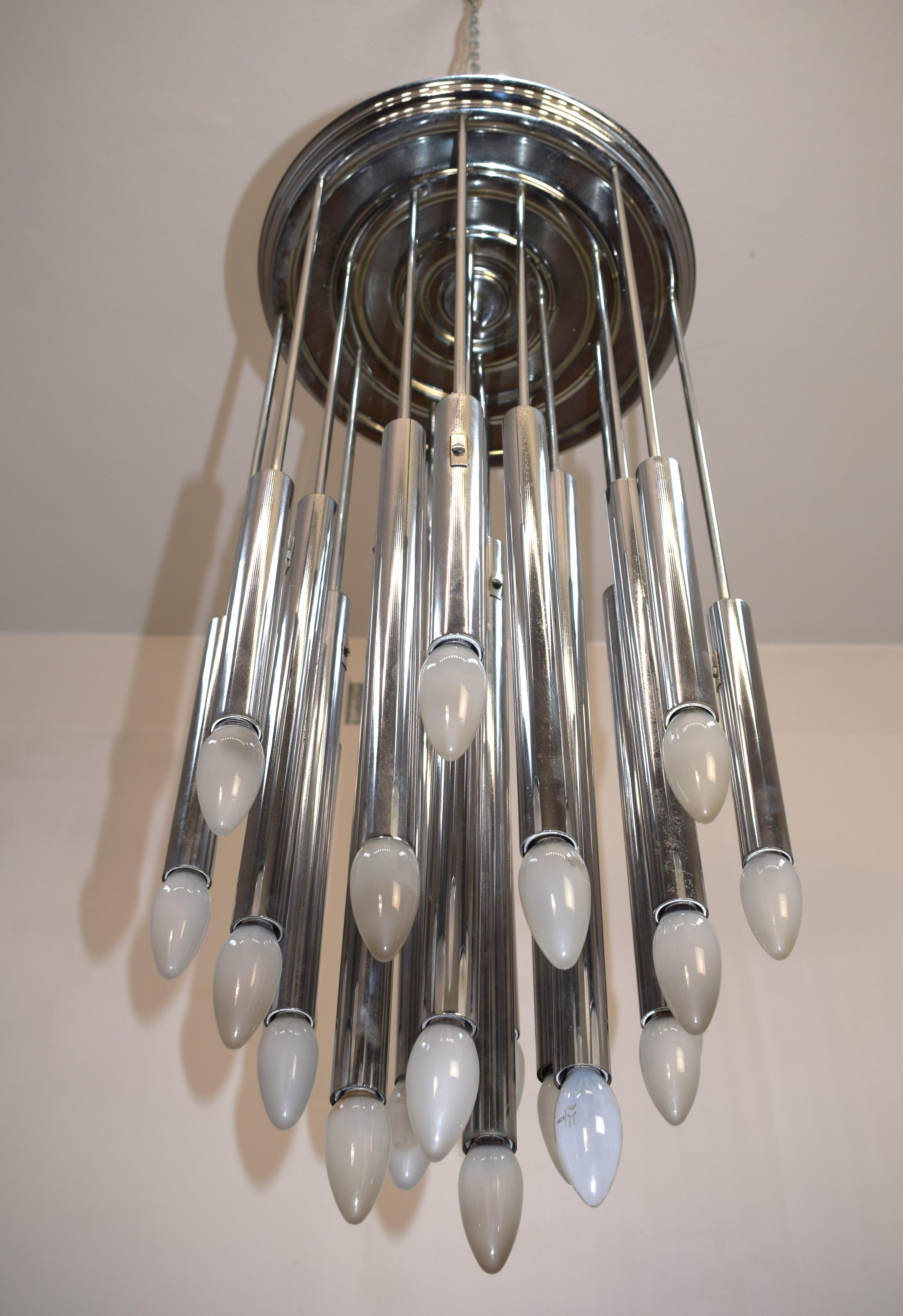 Sciolari chandelier, Italy, 1970s. For Sale 4
