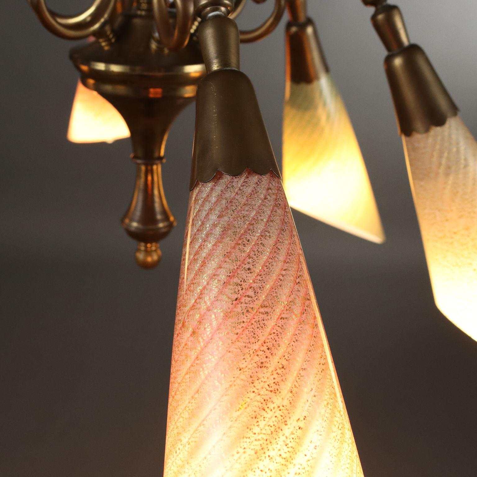 Lampadario sei punti luce Anni 50 In condizioni buone in vendita a Milano, IT
