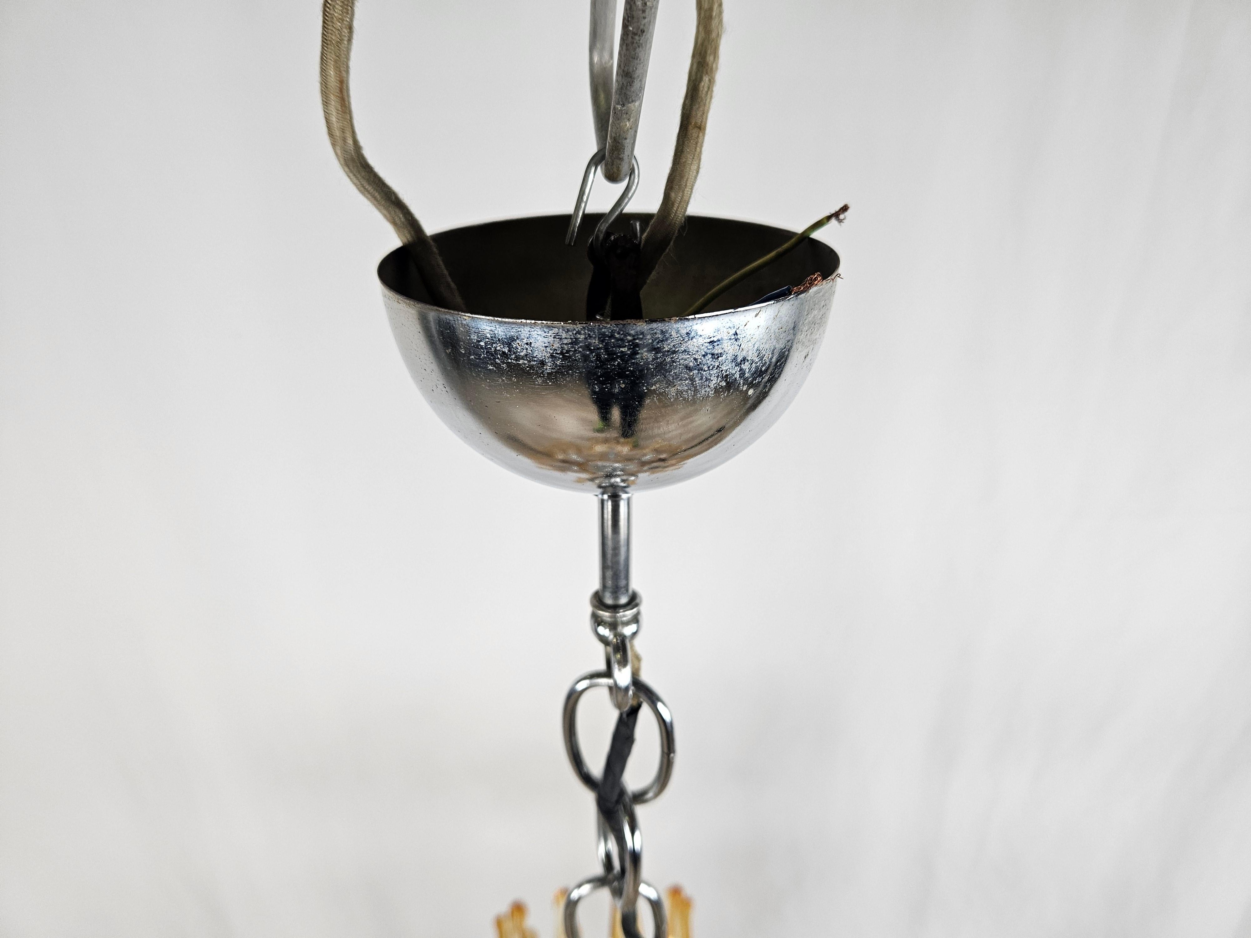 Lampadario Sputnik nello stile di Carlo Nason per Mazzega 1970 11