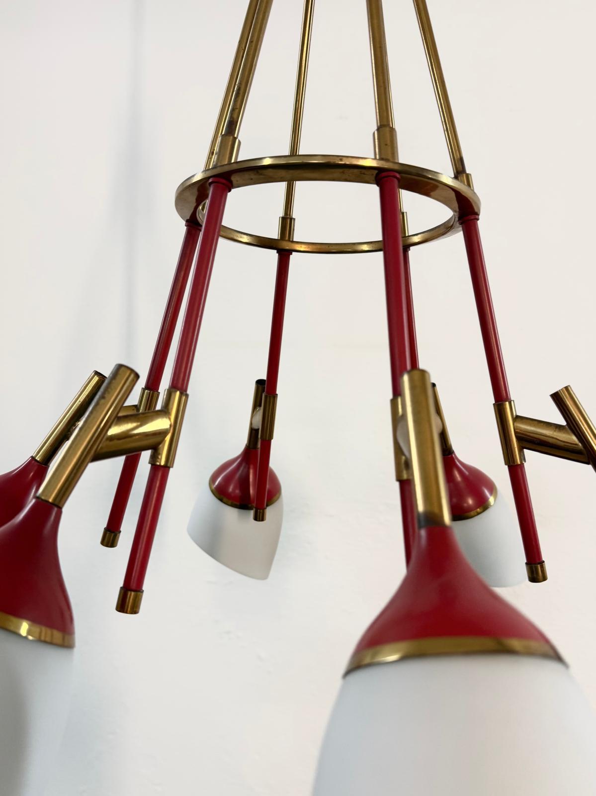 Italian 1950s Sputnik style chandelier For Sale