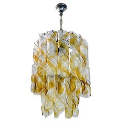 Vintage Torciglioni Murano-Glas-Kronleuchter von  Mazzega, Italien, 1970er Jahre
