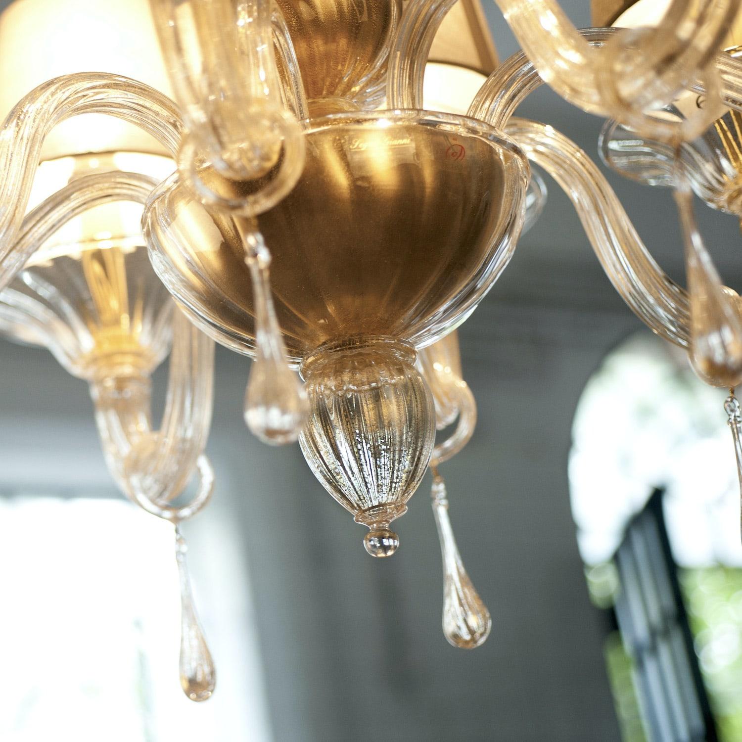 Lampadario Tradizionale VASARI Ovale 8 Luci in Vetro di Murano – Stile Classico in vendita 2