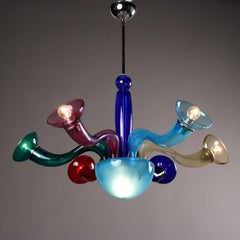 Veart Murano multicolor chandelier Years 80-90