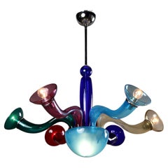 Lampadario Veart Murano multicolore Anni 80-90