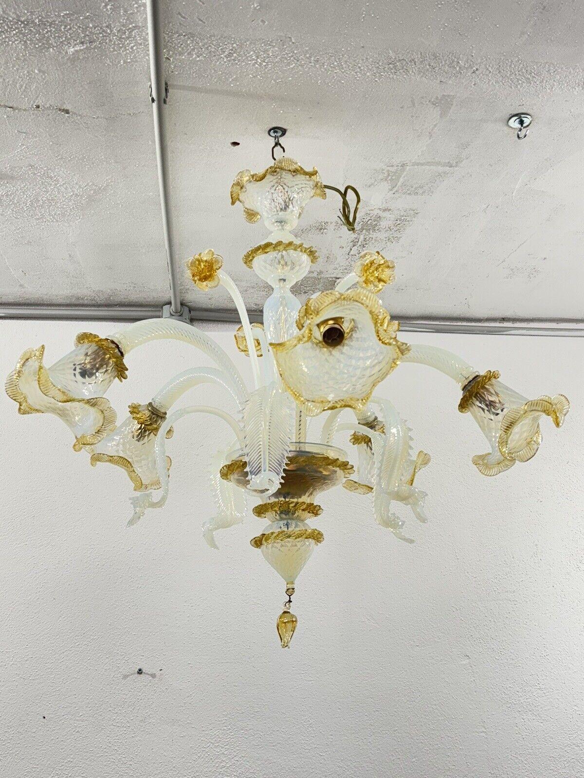 Lustre en verre vénitien tissé à la main Design moderne en vente 5