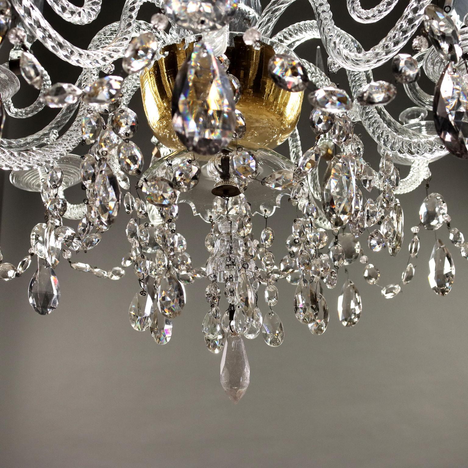 Lampadario Veneziano in vetro soffiato Murano, metà XIX Secolo For Sale 3