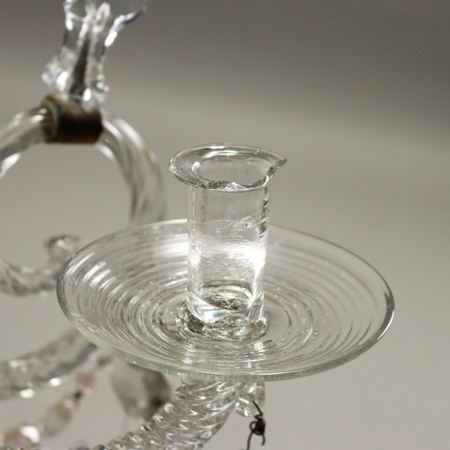 Lampadario Veneziano in vetro soffiato Murano, metà XIX Secolo For Sale 2