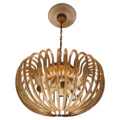 Venini mid-century Murano glass ''Champagne'' chandelier.