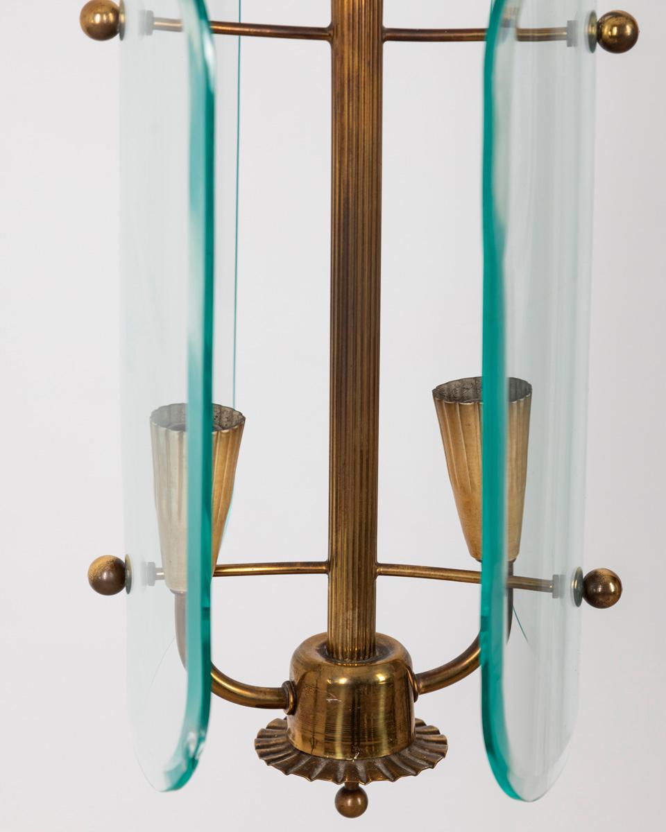 1940s vintage chandelier designed by Pietro Chiesa for Fontana Arte In Good Condition For Sale In None, IT