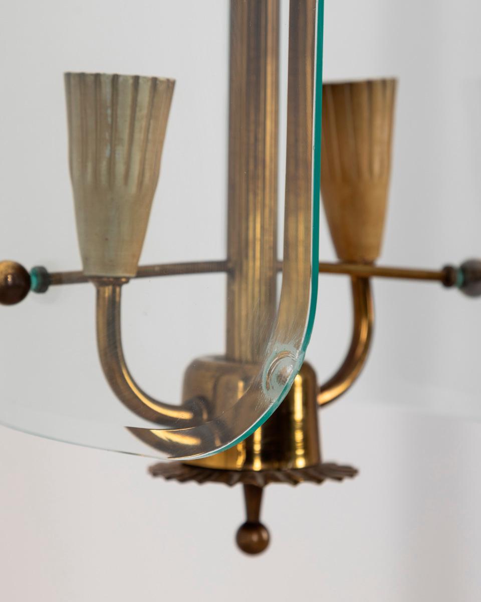 1940s vintage chandelier designed by Pietro Chiesa for Fontana Arte For Sale 1