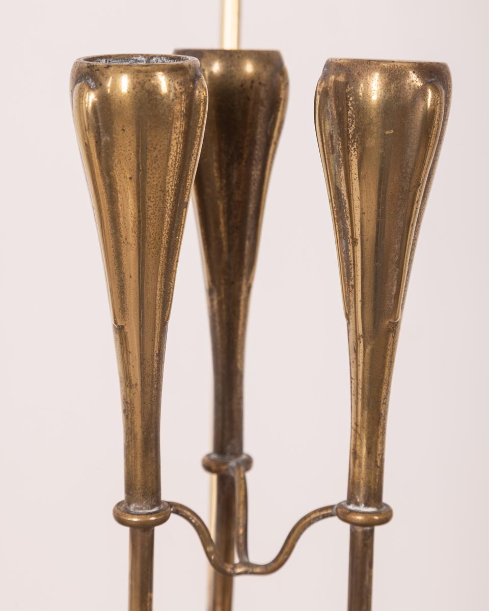 Lampadario vintage anni 40 ottone e vetro design Pietro Chiesa per Fontana Arte 3