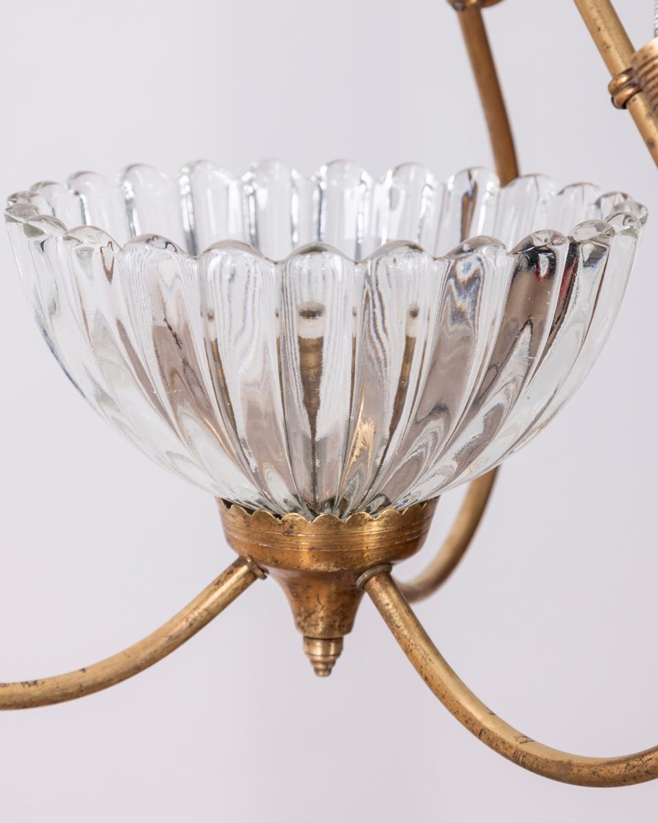 1950s vintage murano glass chandelier Italian design For Sale 5